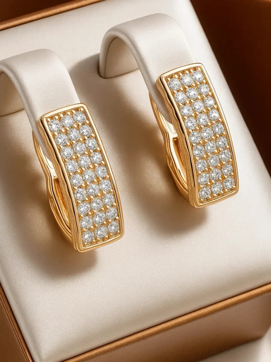 Серьги позолоченные бижутерия вечерние украшения