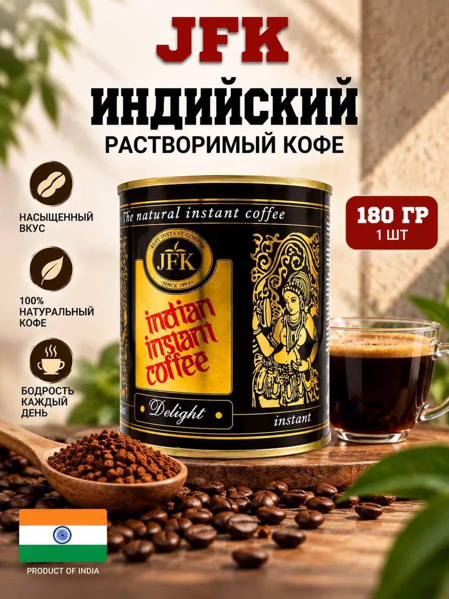 Кофе растворимый индийский, 180 гр