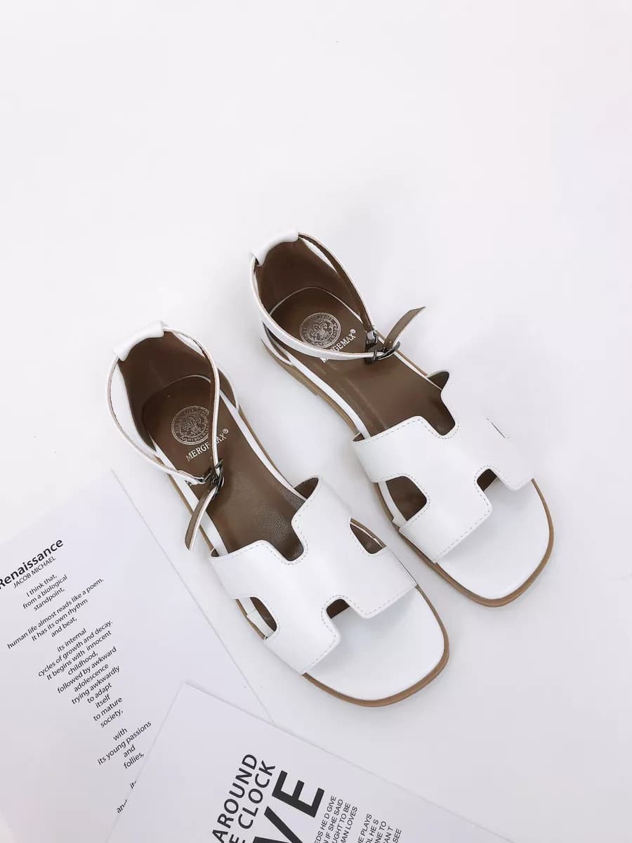 босоножки женские летние без каблука белые