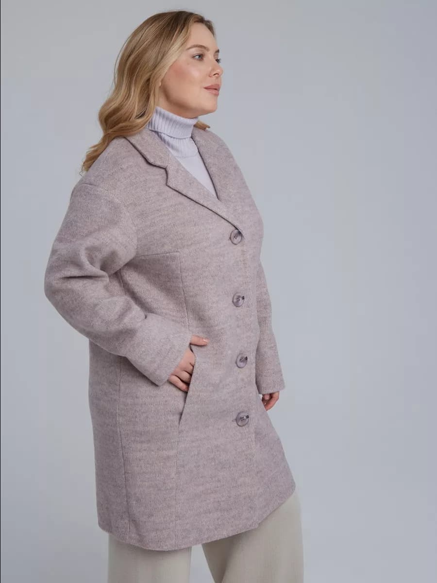 Пальто демисезонное оверсайз верхняя одежда большие размеры