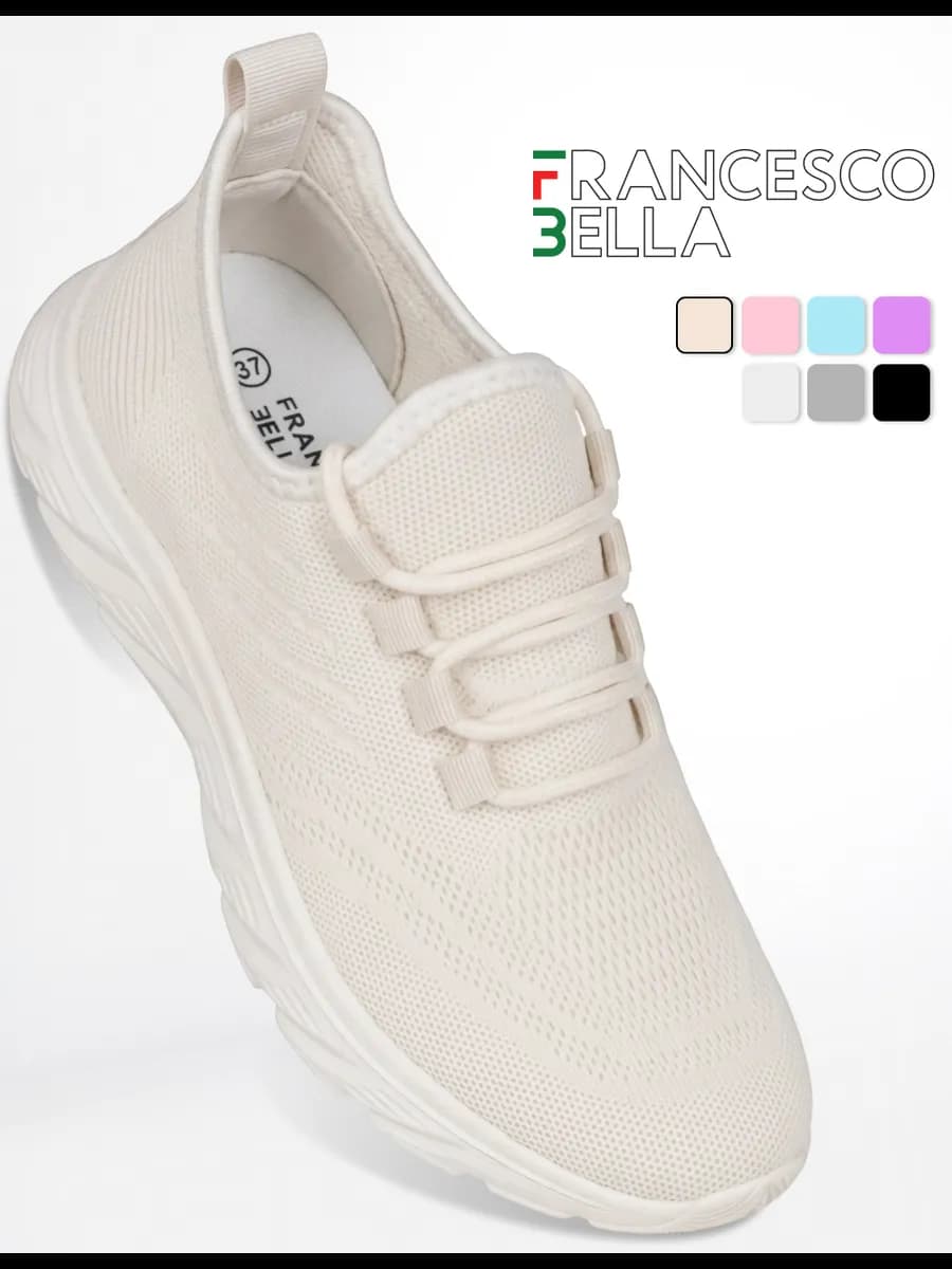 Кроссовки женские для фитнеса бежевые дышащие