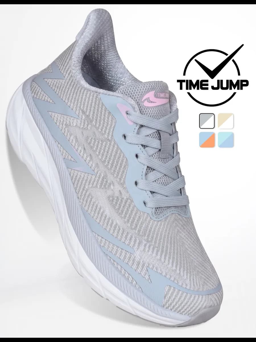 Кроссовки женские серые текстильные для фитнеса