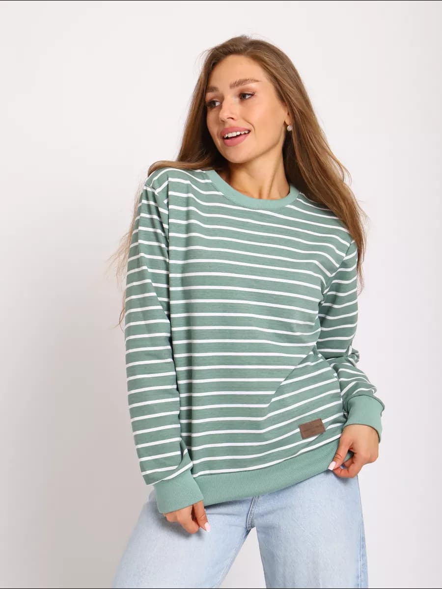 Свитшот в полоску кофта тельняшка