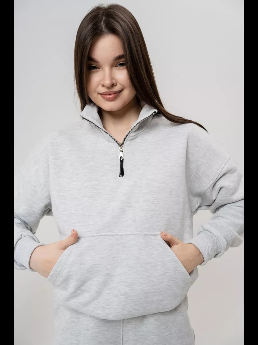 Худи с воротником на молнии