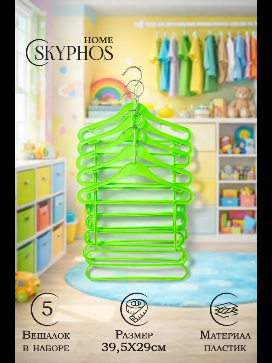 Вешалки плечики для одежды детские 5 шт