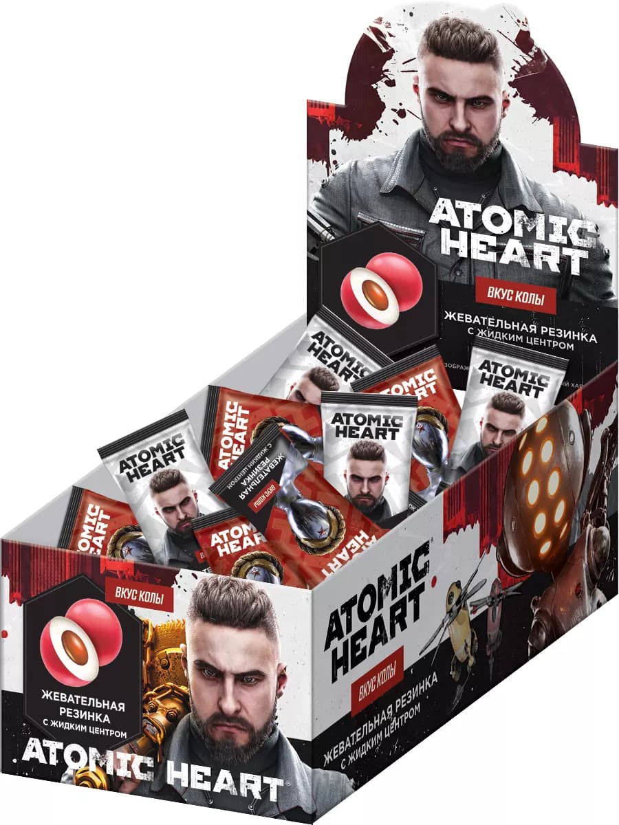 Жевательная резинка с жидким центром Atomic Heart, 100 шт