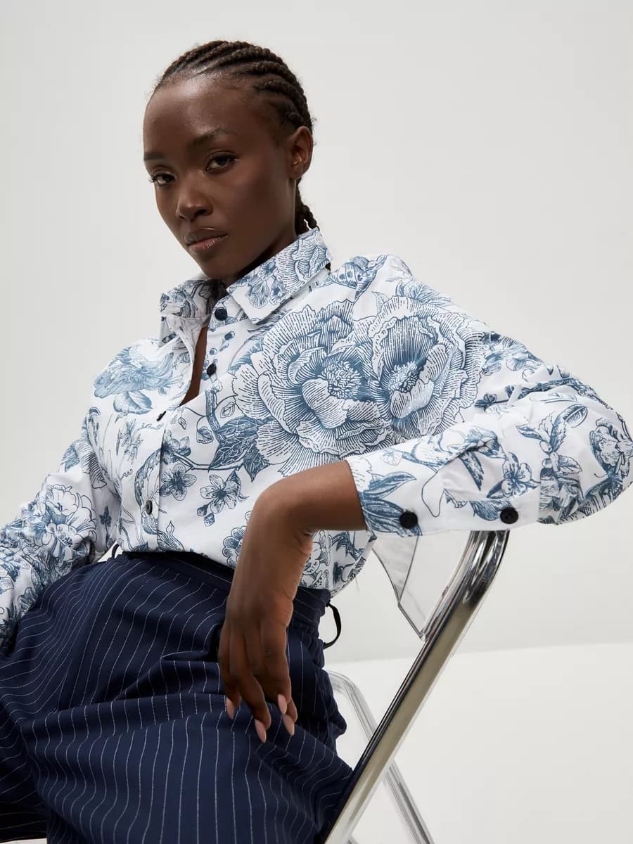 Рубашка из хлопка с принтом