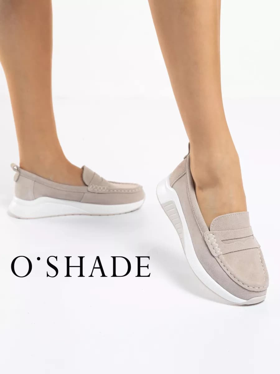 Мокасины женские замшевые