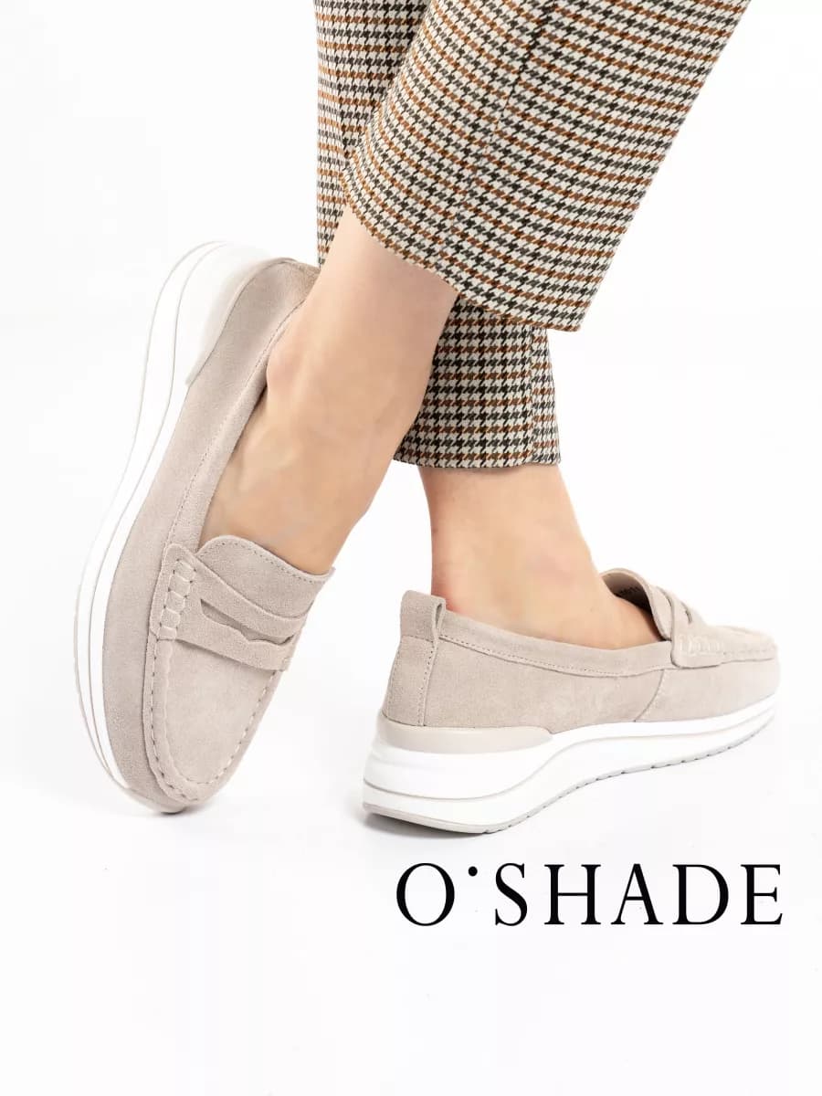 Мокасины женские замшевые