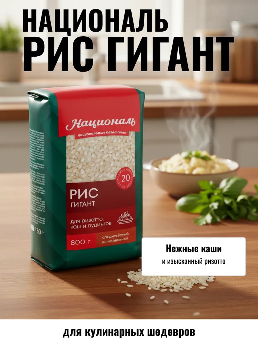 Рис Гигант 800 г, крупный