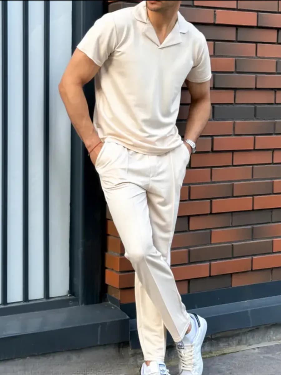 Трикотажный костюм с футболкой домашний