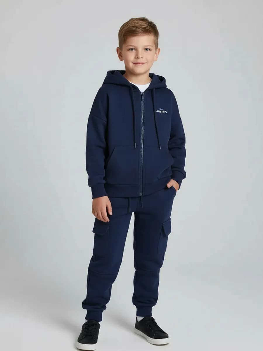 Спортивный костюм для мальчика в школу зипка худи и брюки