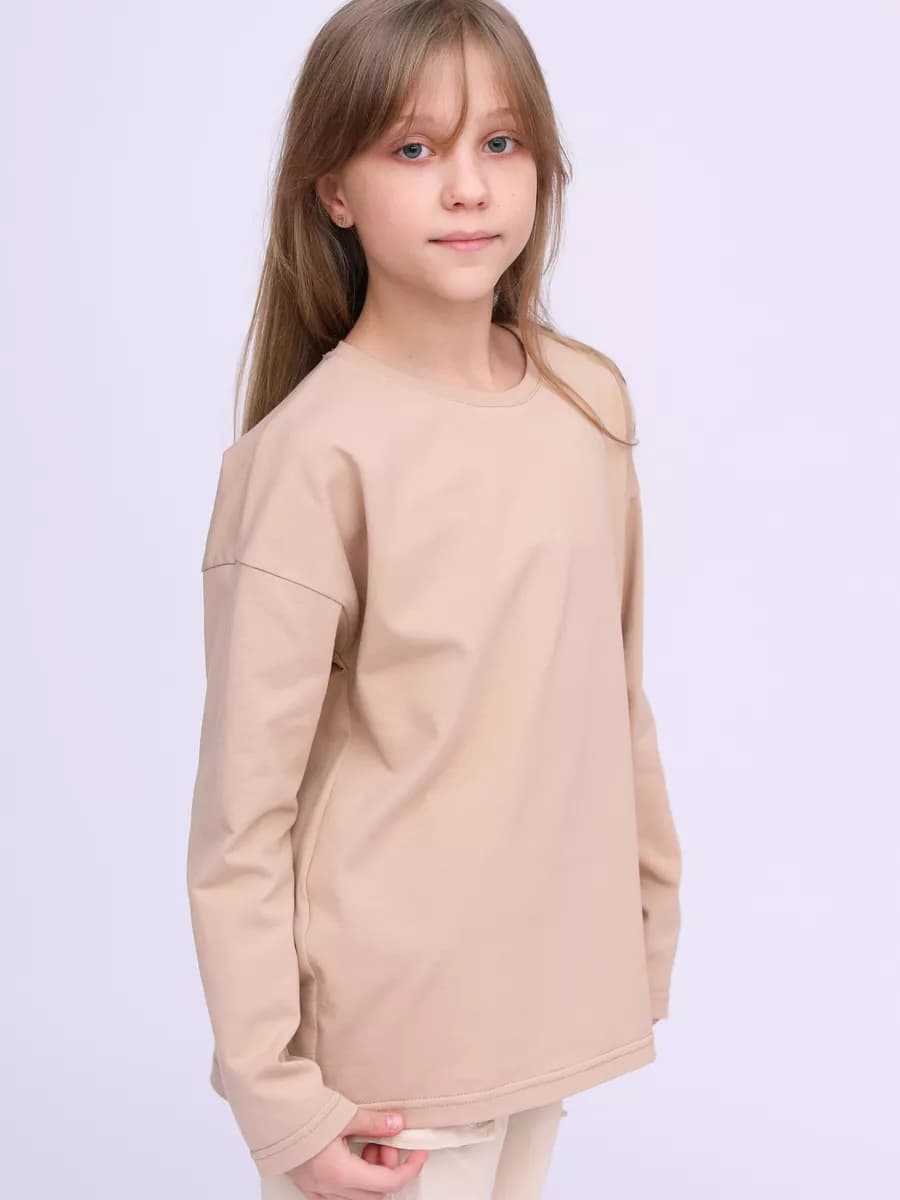 Детский лонгслив кофта оверсайз