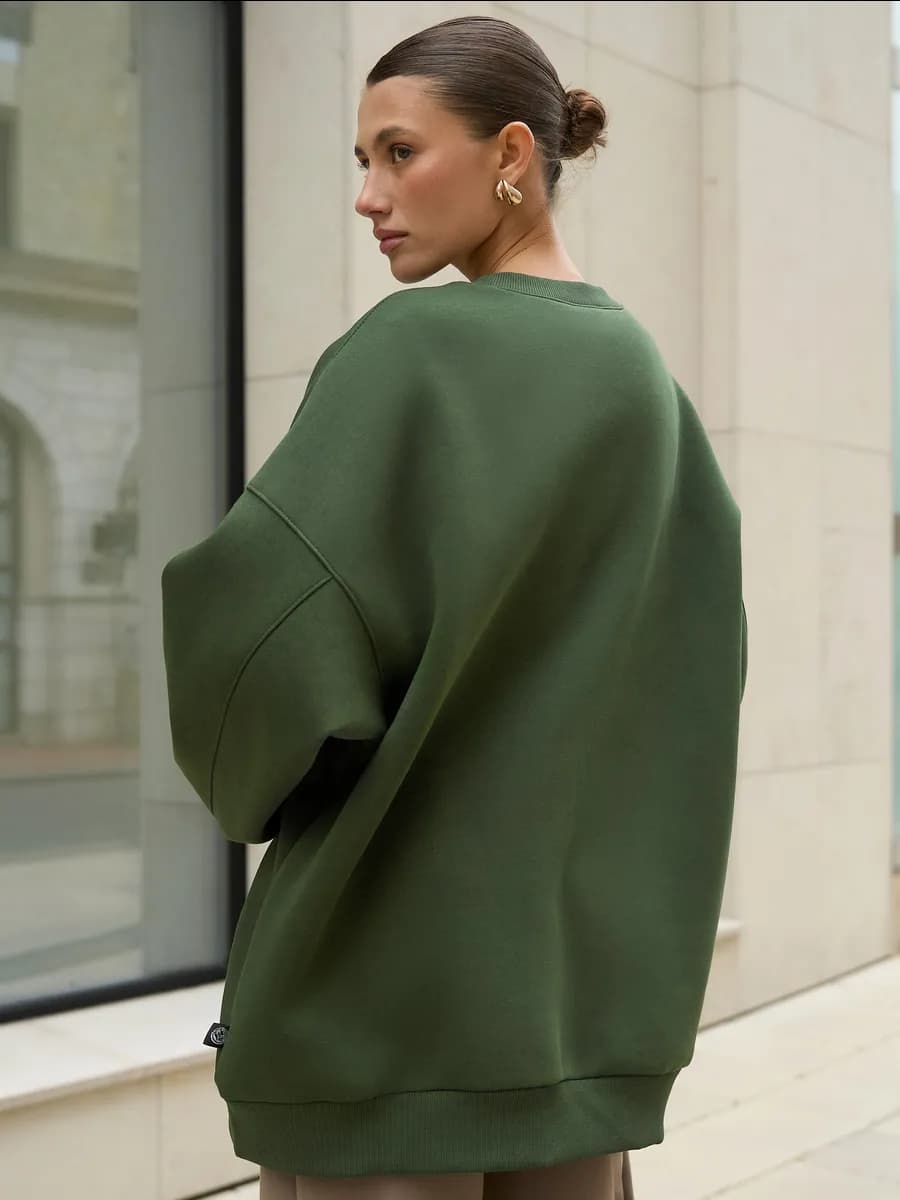 Свитшот оверсайз теплый с начесом толстовка Lover