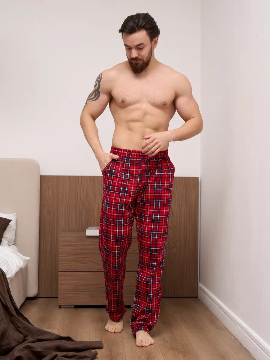 Брюки домашние трикотажные с карманами