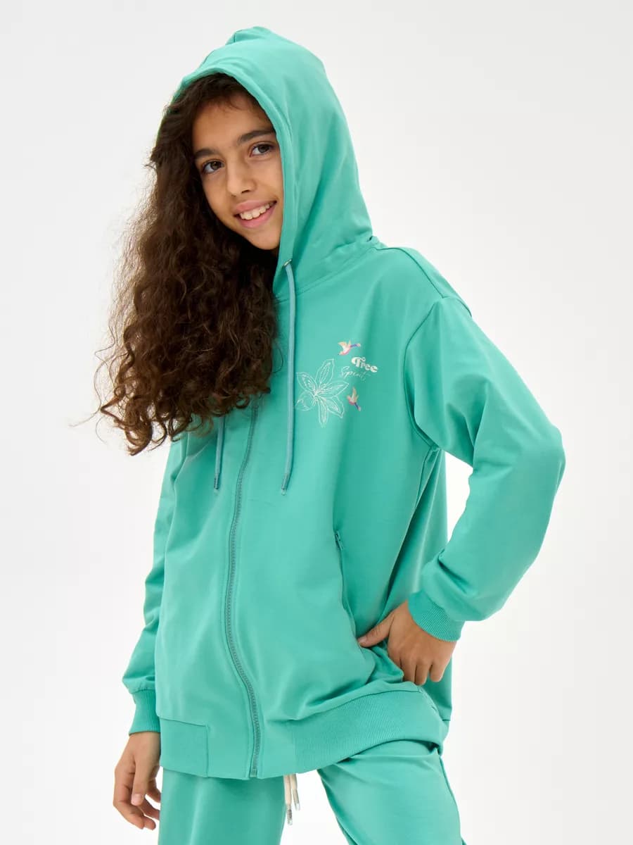 Свитшот детский оверсайз худи для подростка - фото 1