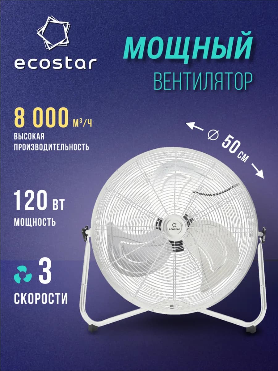 Вентилятор напольный мощный ESF-200M-ST