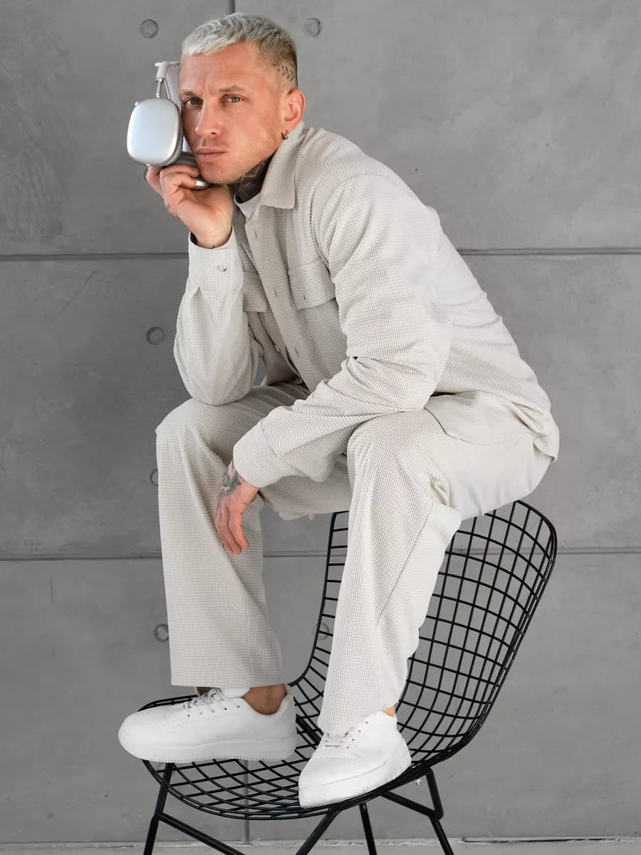 Костюм вельветовый двойка с рубашкой