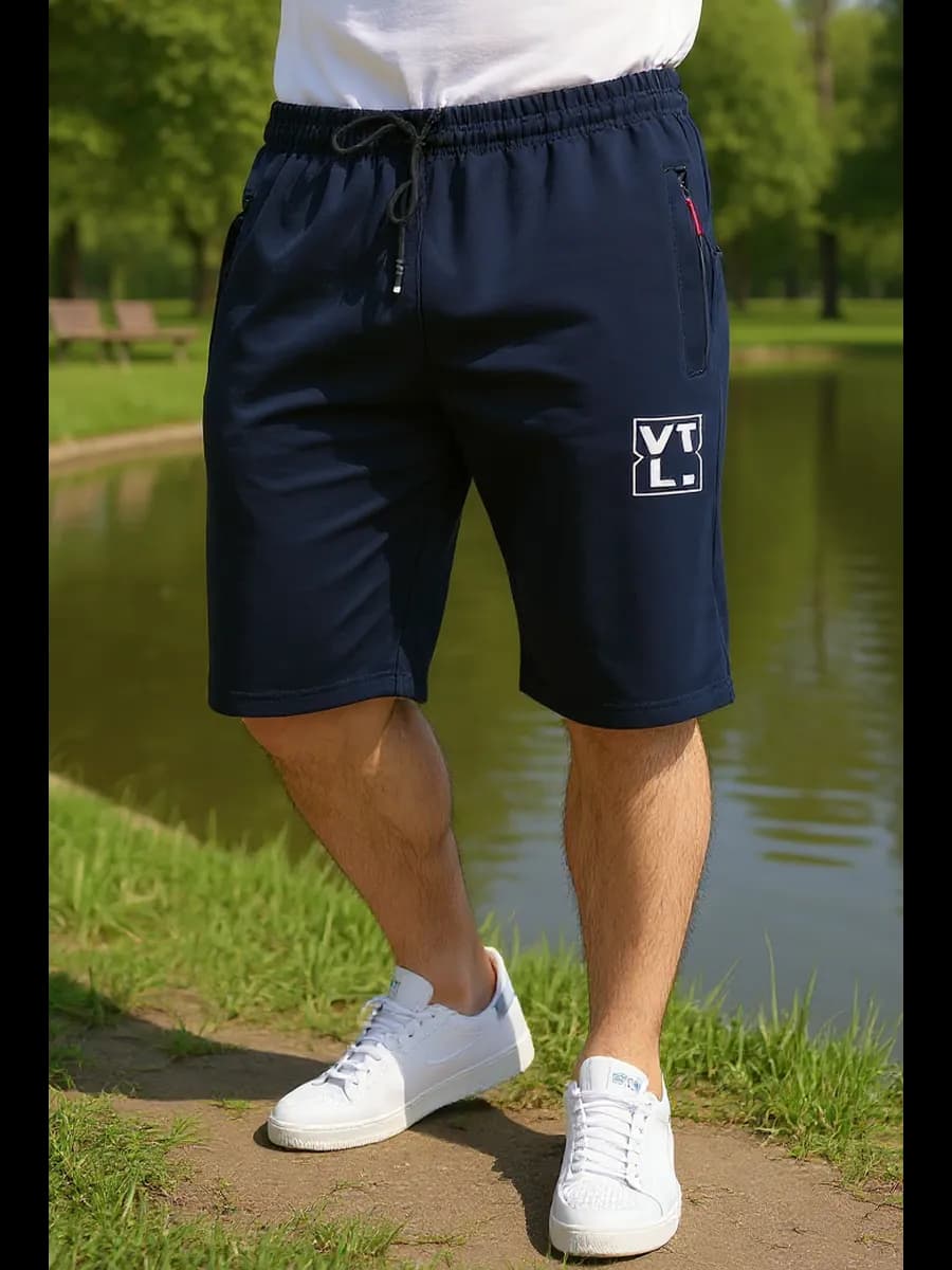 Шорты летние трикотажные с карманами на молнии