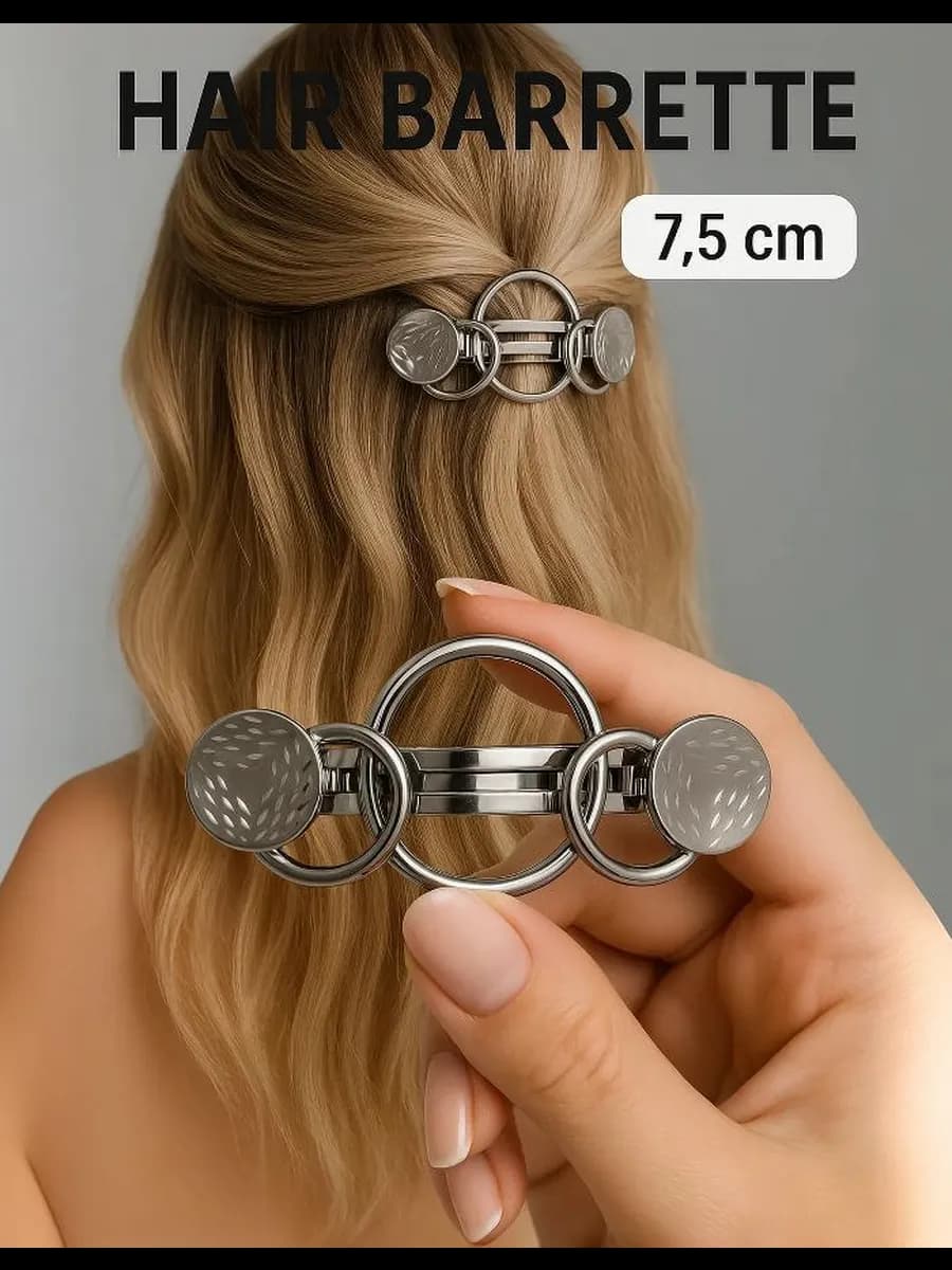 Заколка автомат для волос Либерти круги
