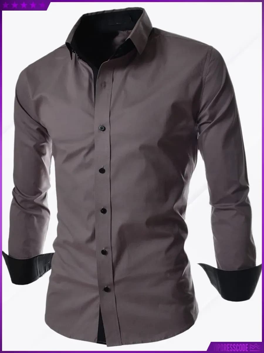 Рубашка классическая с длинным рукавом - фото 1