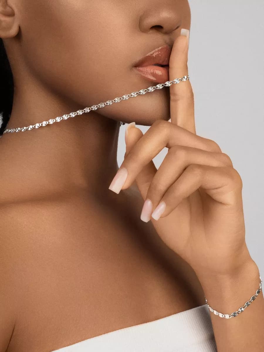 Цепочка серебряная 925 на шею ювелирная