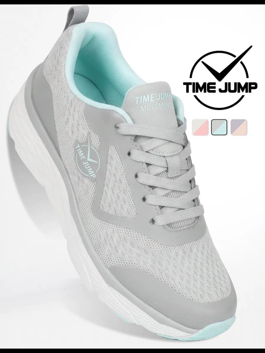 Кроссовки женские серые текстильные для фитнеса - фото 1