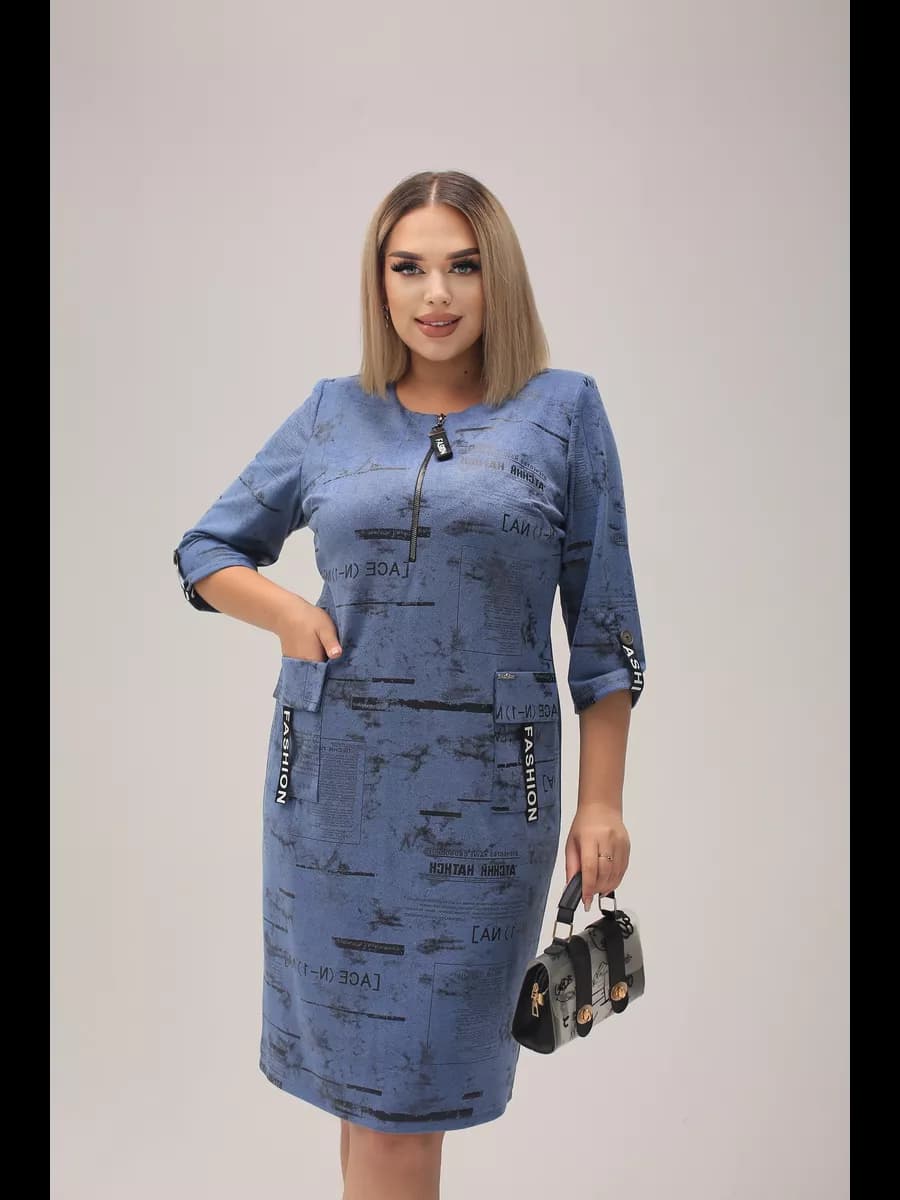 Платье офисное больших размеров - фото 1