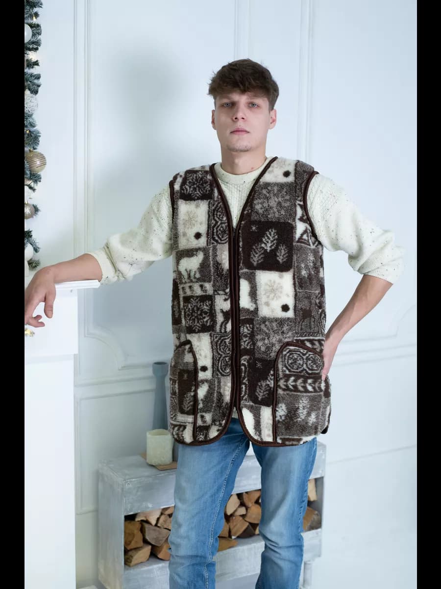 Жилет меховой, натуральная шерсть