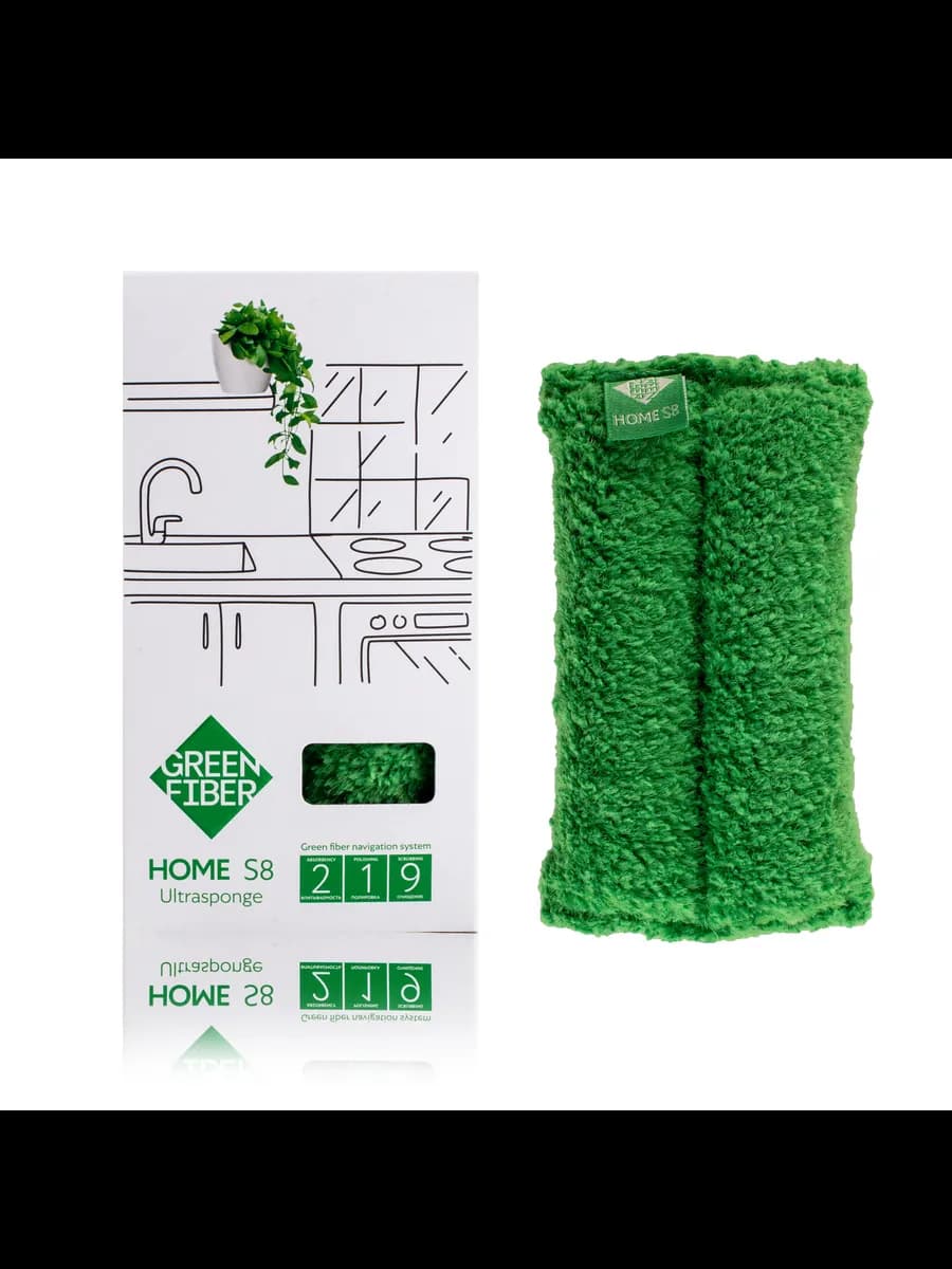 Губка Инволвер Green Fiber HOME S8, зеленая