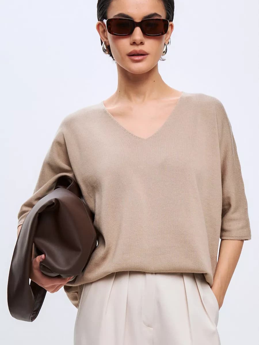 Джемпер оверсайз хлопковый