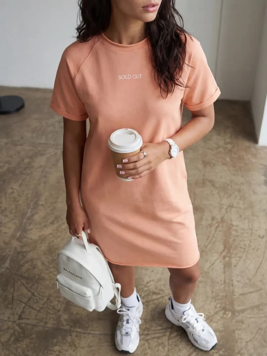 Платье туника домашняя трикотажное повседневное оверсайз