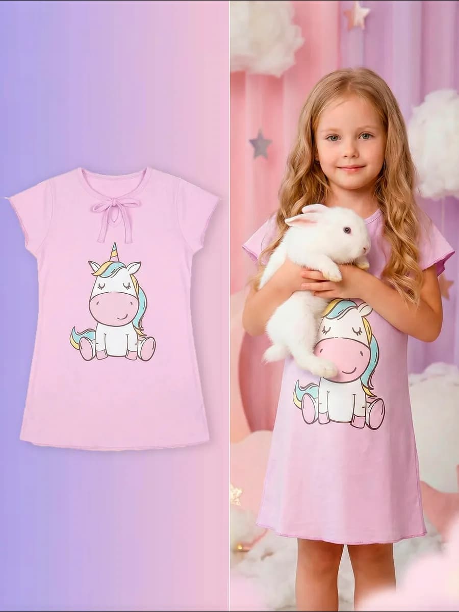 Детская сорочка для девочки для сна хлопок