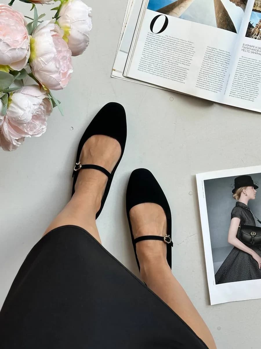 Балетки летние с ремешком