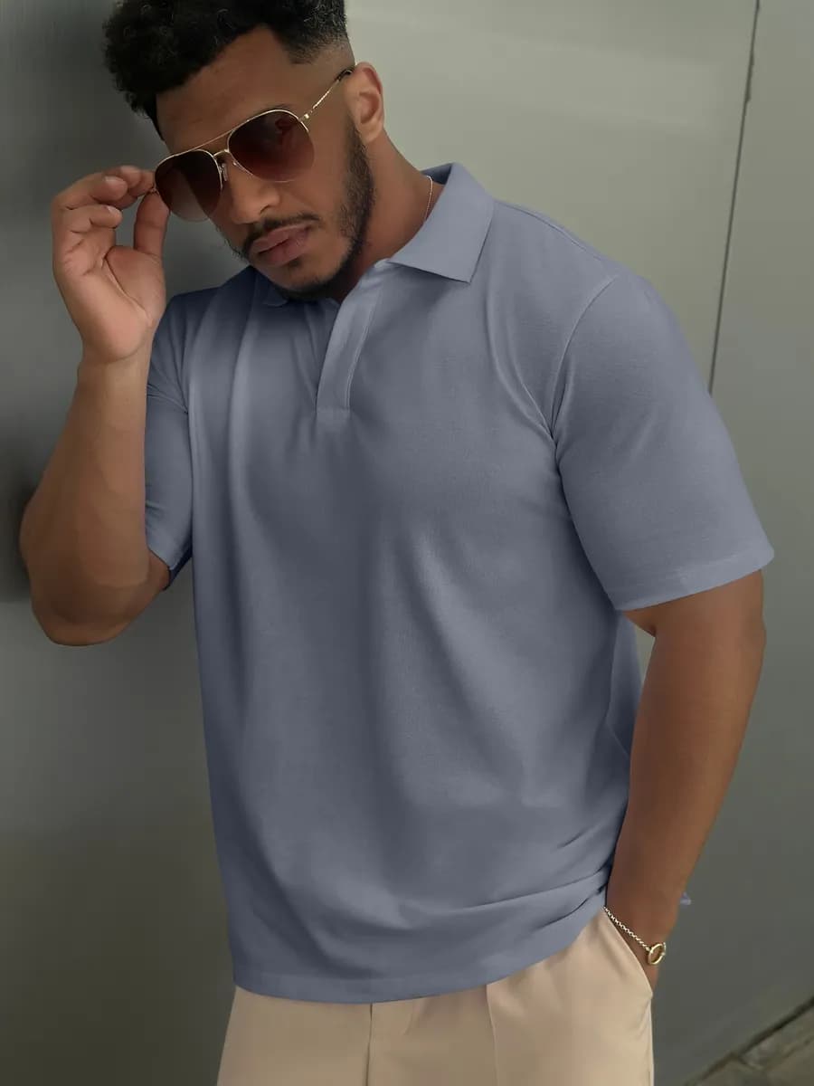 Хлопковая футболка поло с коротким рукавом