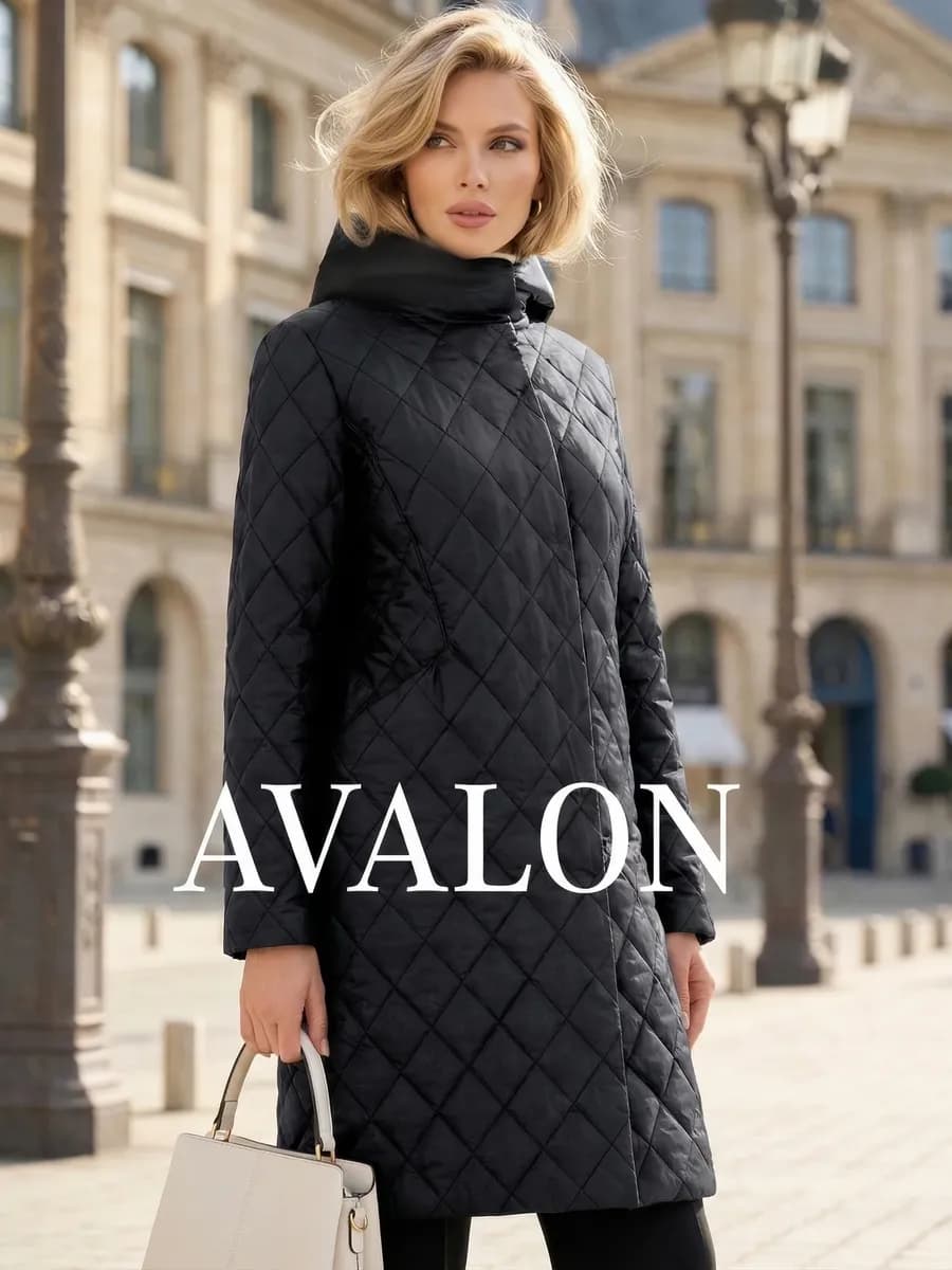 Стеганое пальто демисезонное