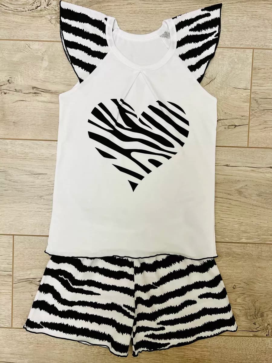 Пижама с шортами для девочки