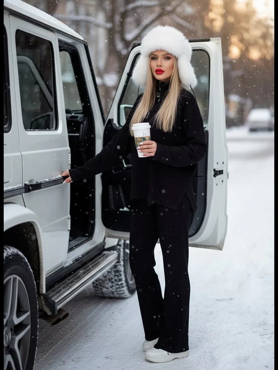 Костюм спортивный лапша со штанами оверсайз трикотажный