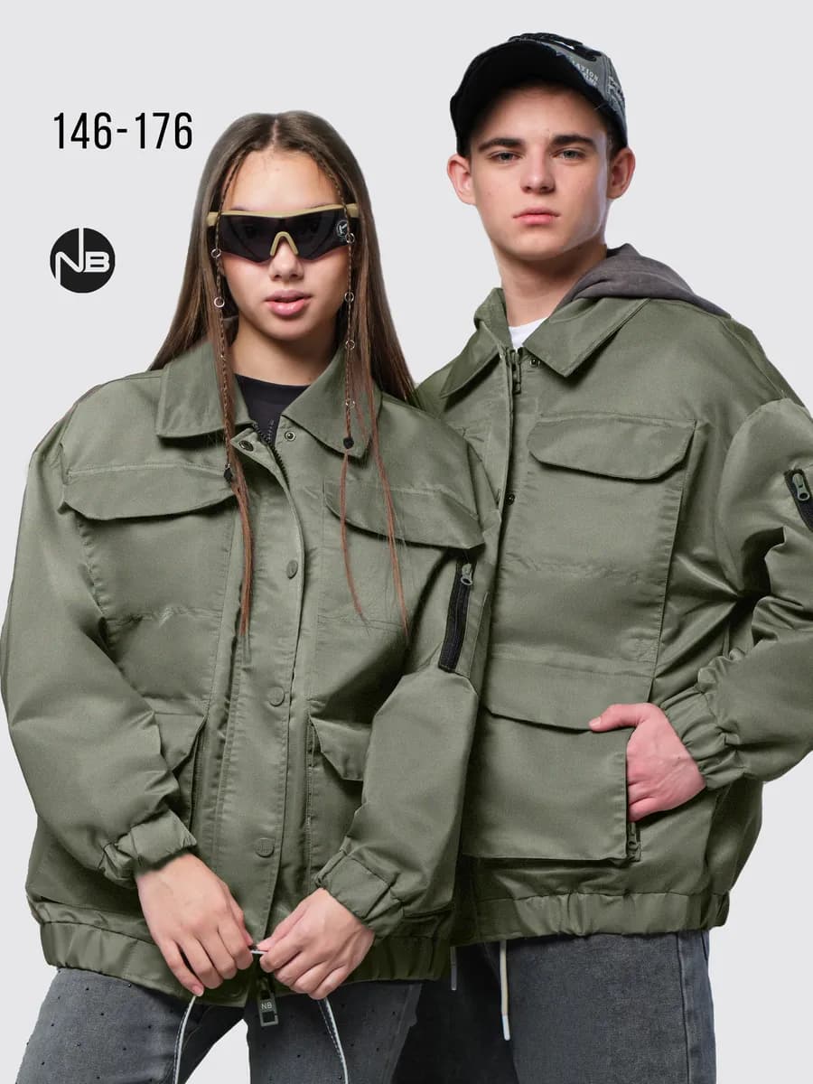 Куртка весенняя бомбер оверсайз