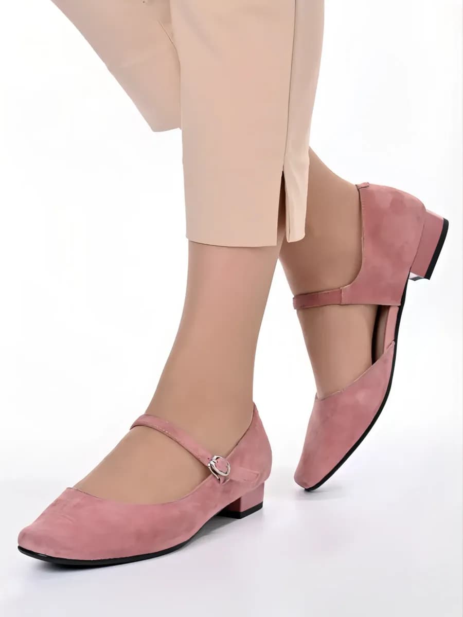 Балетки женские замш