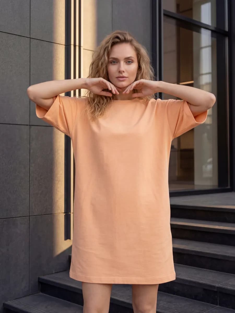 Платье-футболка домашнее оверсайз Муха