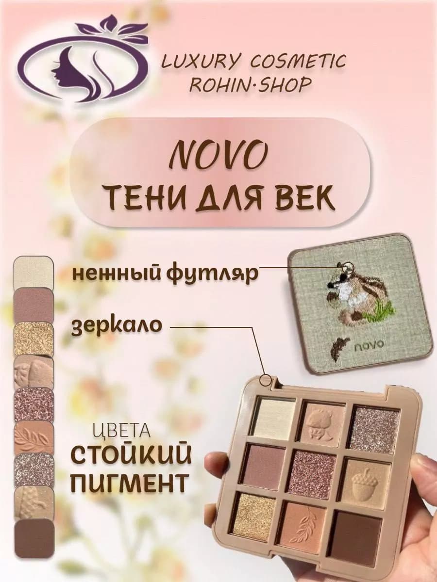 Нюдовая Палетка матовых и шиммерных теней для век