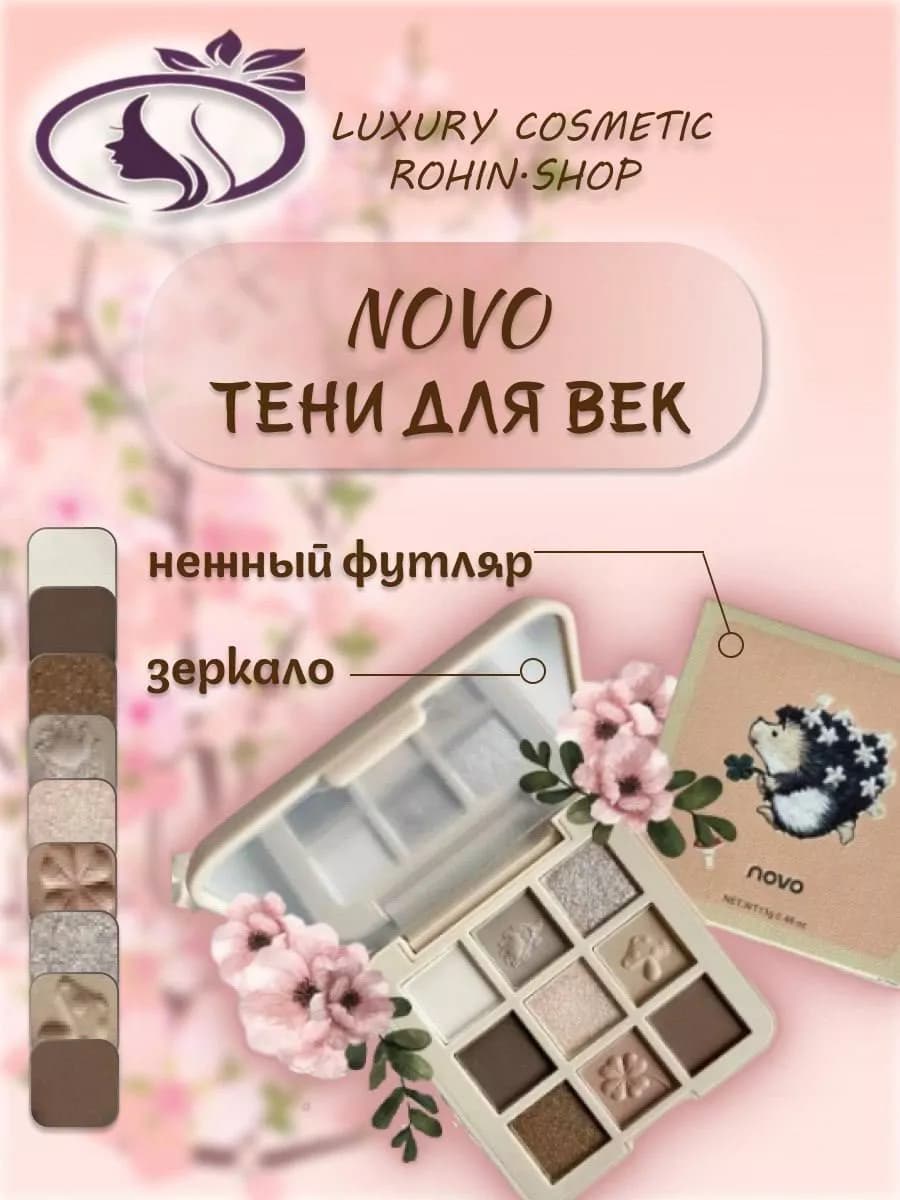 Нюдовая Палетка матовых и шиммерных теней для век