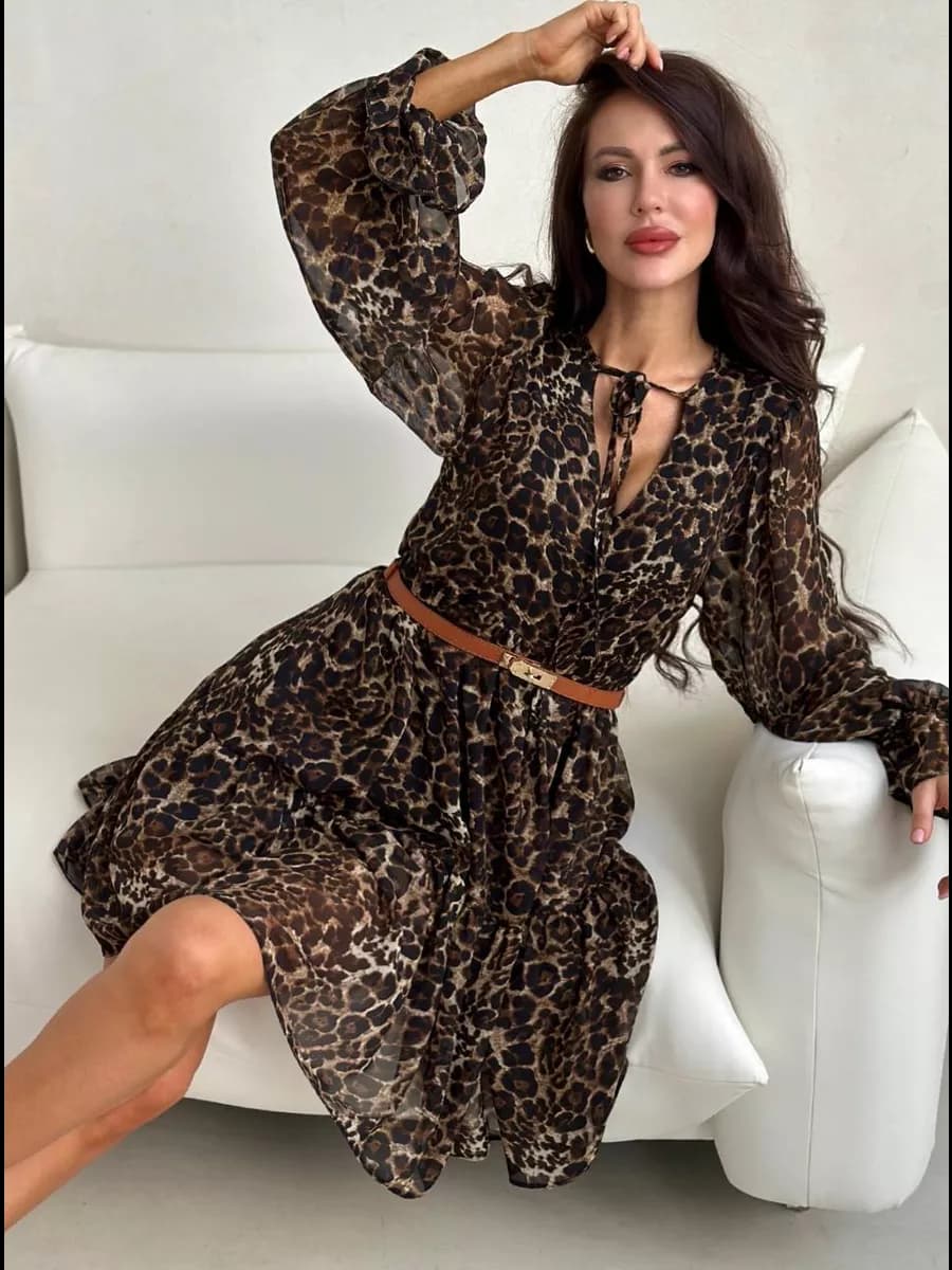 Платье трапеция шифоновое