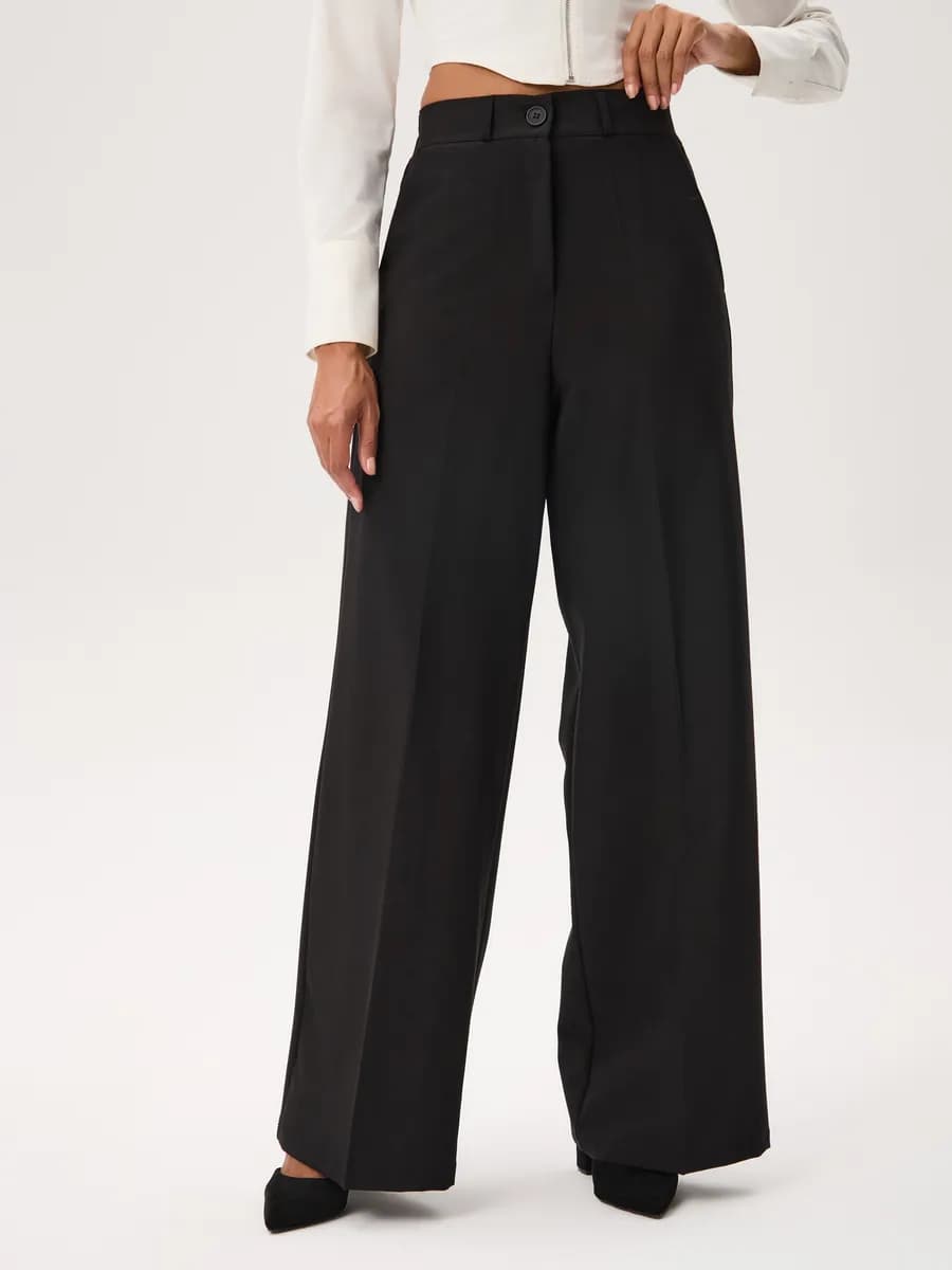 Брюки школьные классические палаццо