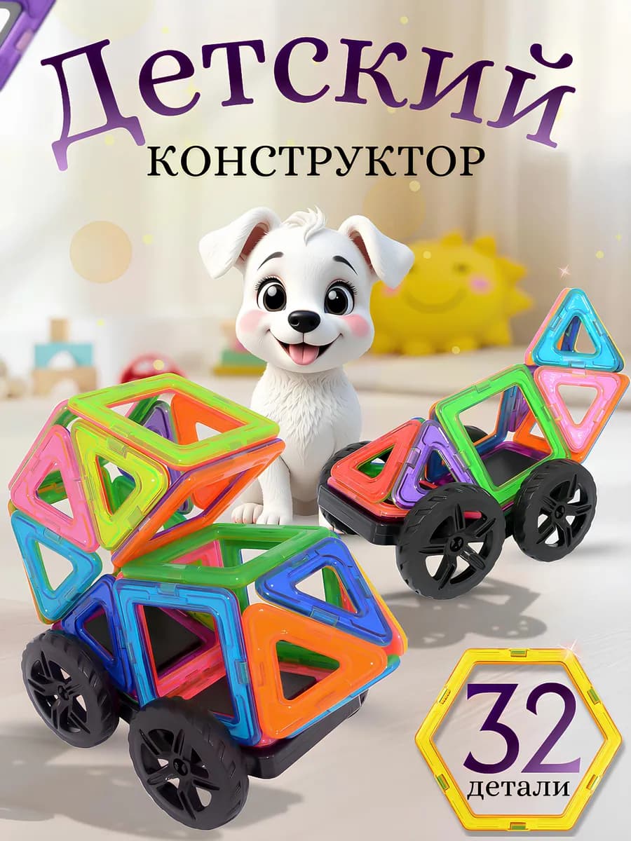 Магнитный конструктор 32 детали SB-02