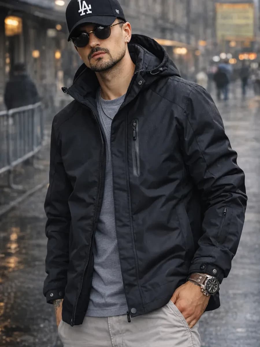 Куртка демисезонная осенняя с капюшоном ветровка