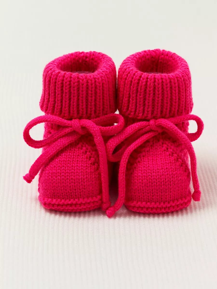Пинетки для новорожденных вязаные
