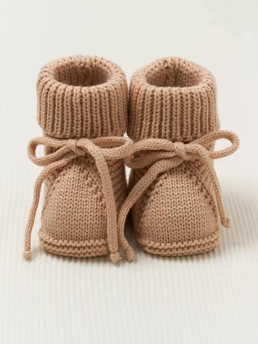 Пинетки для новорожденных вязаные