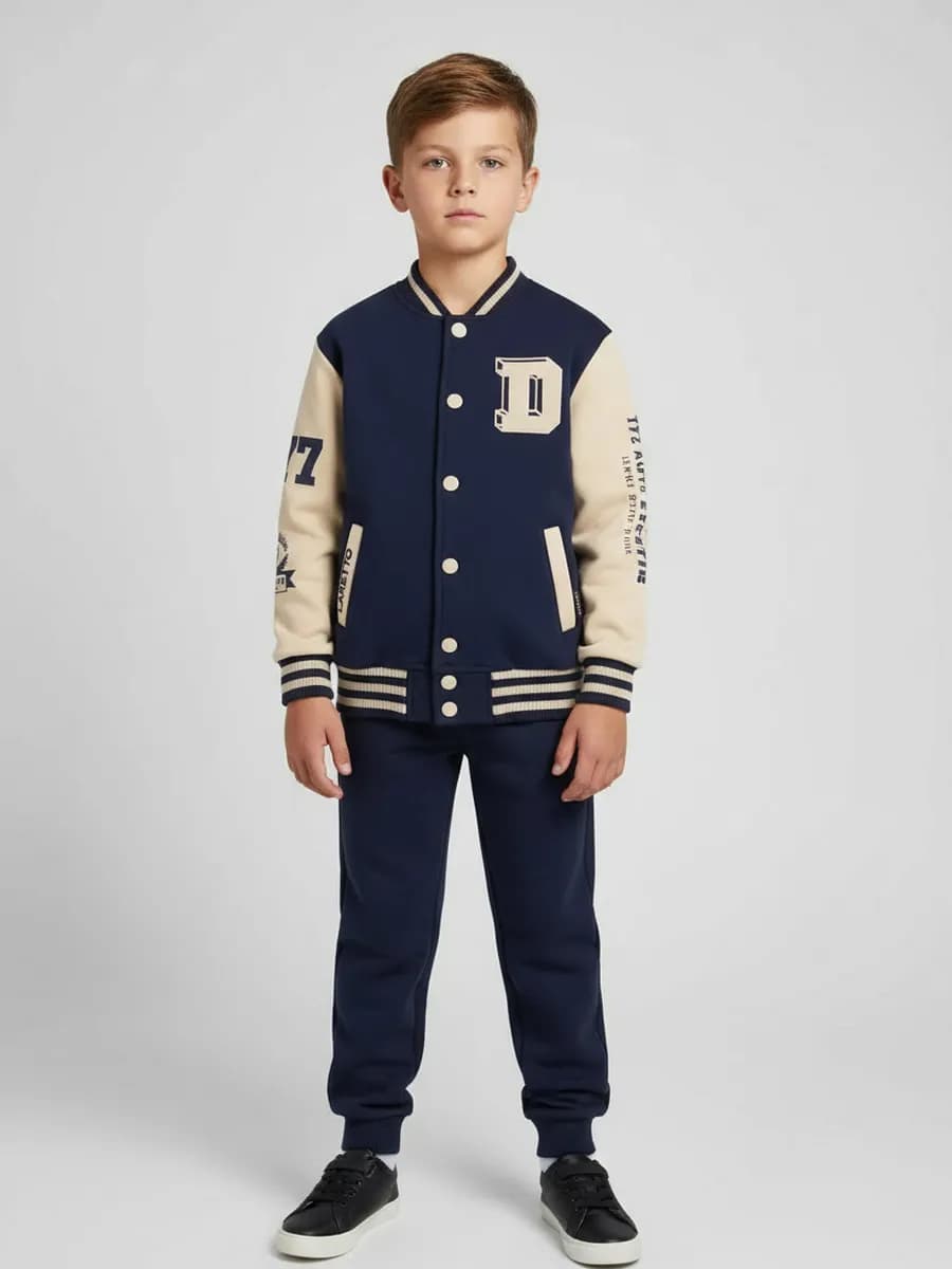 Костюм спортивный для мальчика детский бомбер и брюки - фото 1